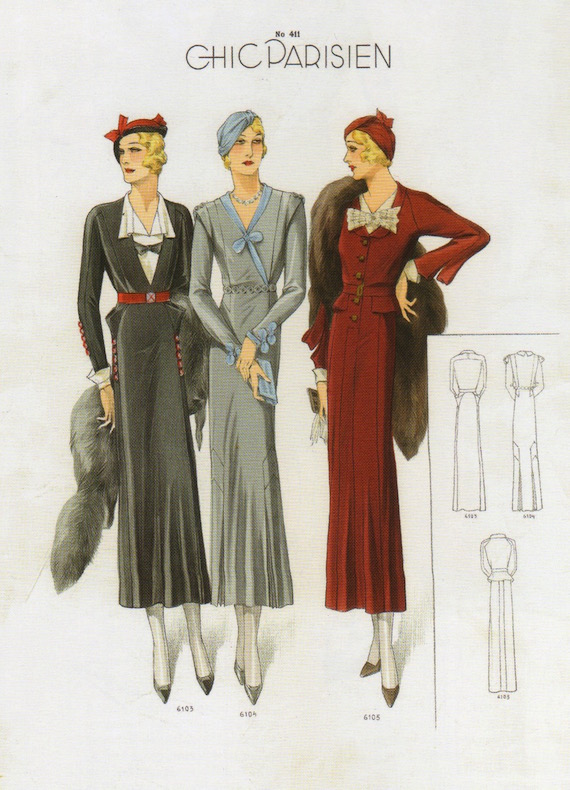 1930s dresses, Chic colours. 1930s dresses, Chic colours.
