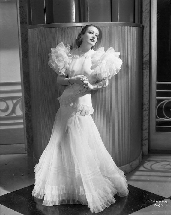 Joan Crawford in the famous dress from 'Letty Lynton' (1932) Joan Crawford in the famous dress from 'Letty Lynton' (1932)