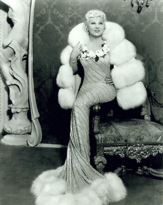 The ultimate in lavish 1930s fashion - 1930's Mae West. The ultimate in lavish 1930s fashion - 1930's Mae West.